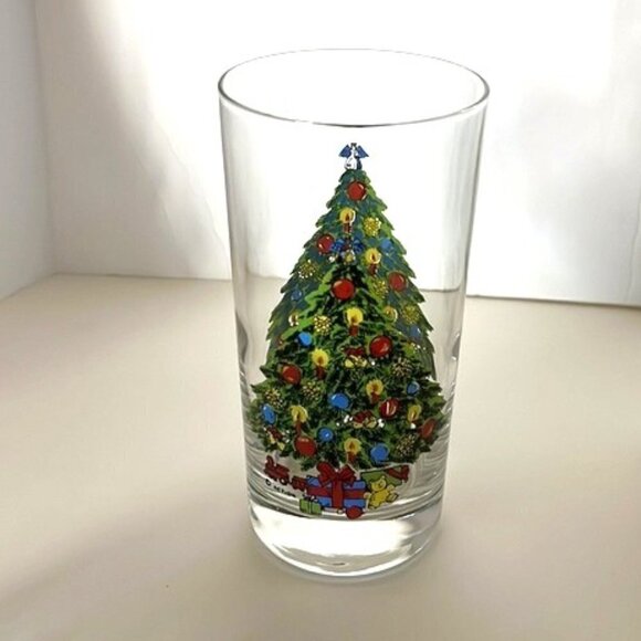 3 Vintage Carlton Christmas Tree 11 oz Hi-Ball Glasses - Picture 6 of 6
